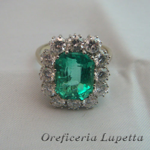 Anelli Smeraldi Anni '60 con brillanti