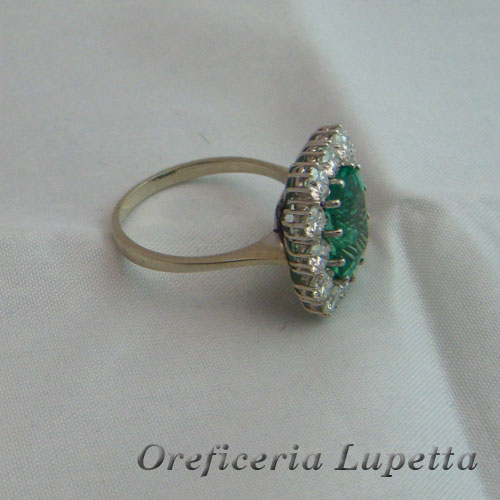 Anelli Smeraldi Anni '60 con brillanti 2