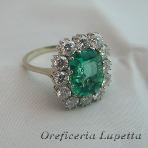 Anelli Smeraldi Anni '60 con brillanti 3