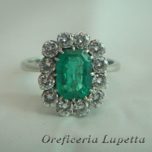 Anelli Smeraldi Anni '60 con brillanti