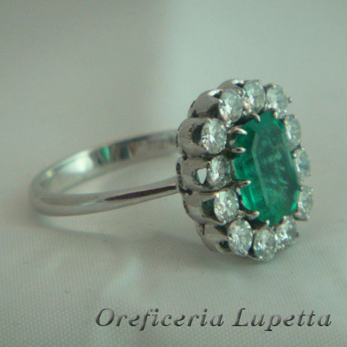 Anelli Smeraldi Anni '60 con brillanti 2