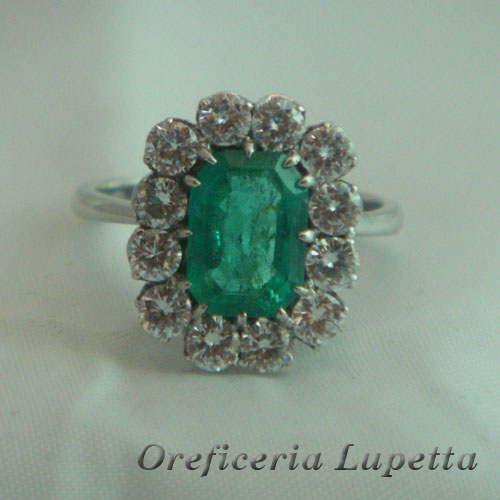 Anelli Smeraldi Anni '60 con brillanti 4