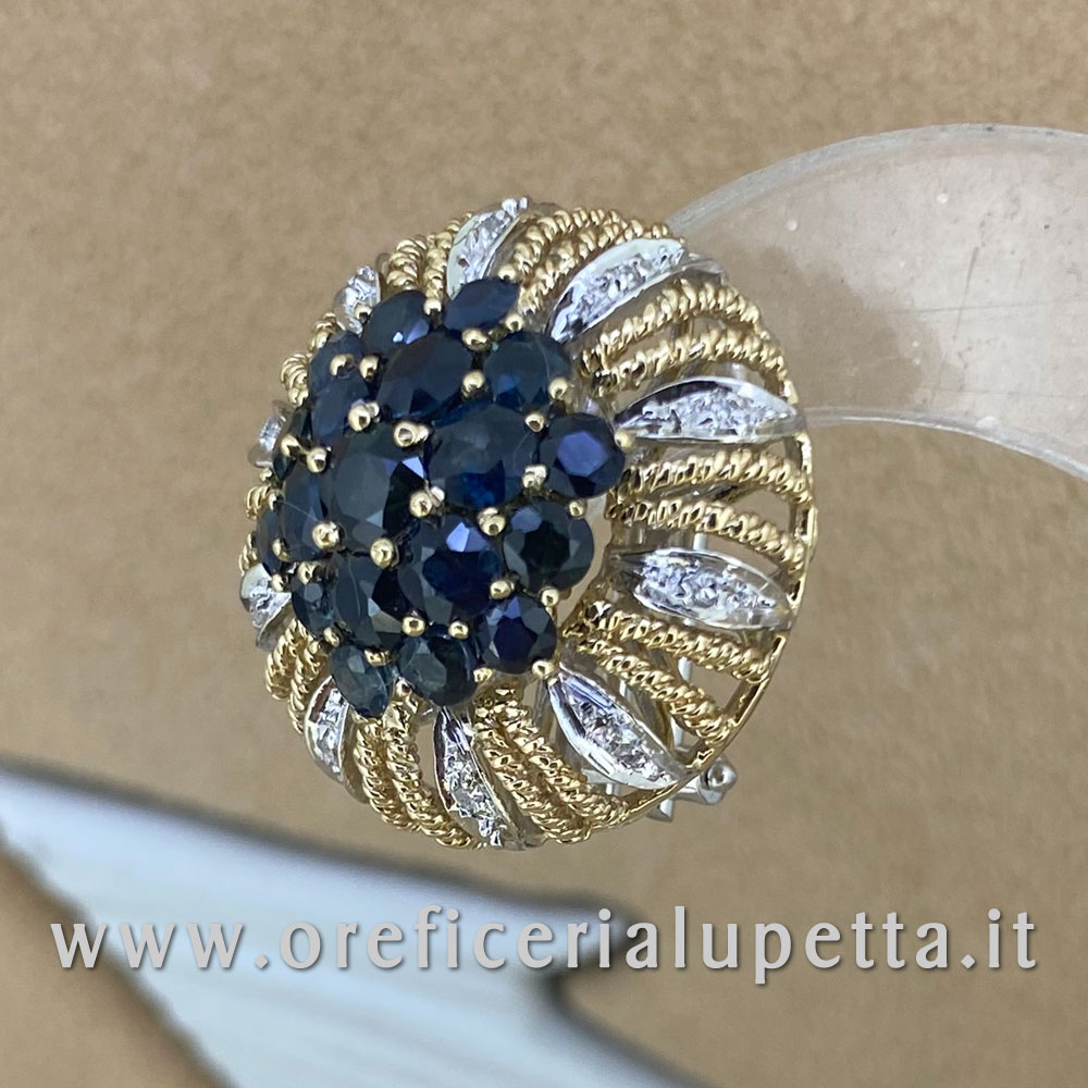 Orecchini Con Zaffiri E Brillanti