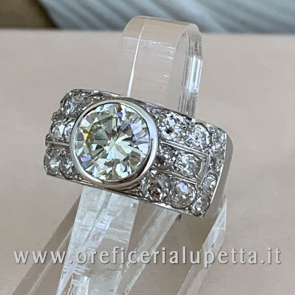 Anelli Fascia con Brillante 3.13 ct 1