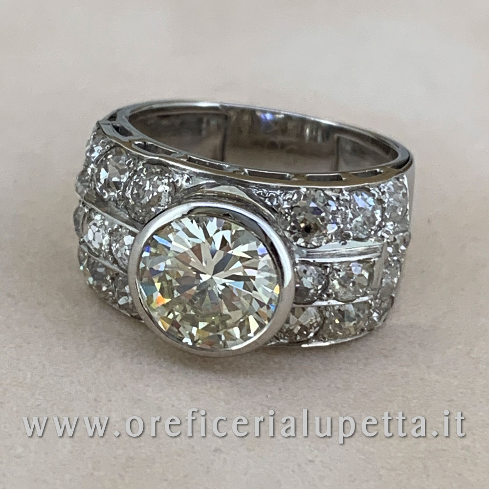 Anelli Fascia con Brillante 3.13 ct 2