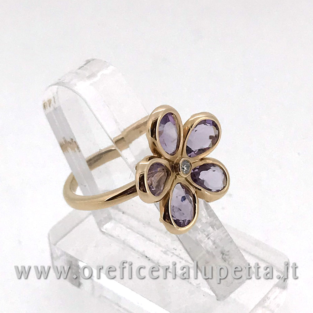 Anelli Ametista Fiore Tiffany