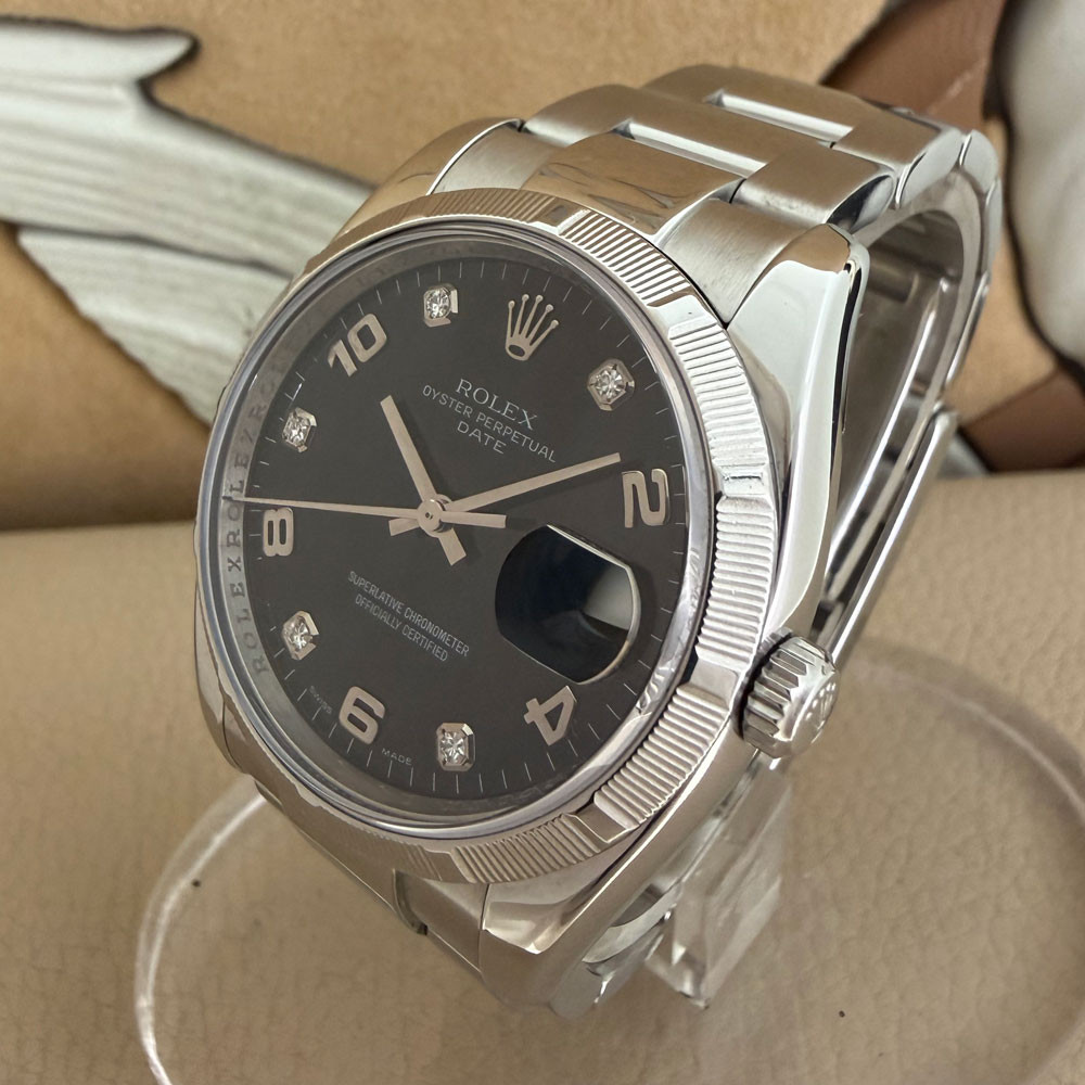 Rolex Date Diamond Dial 115210 2