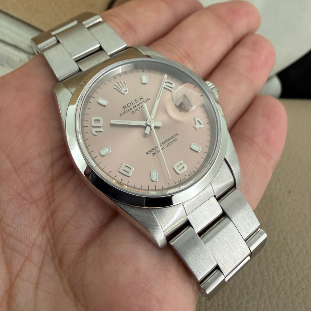 Rolex Date Salmon Dial 15200 10