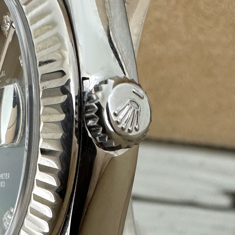 Rolex Datejust 31mm Black 10 Diamonds 178274 4