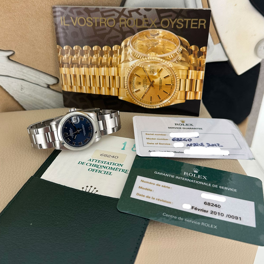 Rolex Datejust 31mm Blue Dial 68240 1