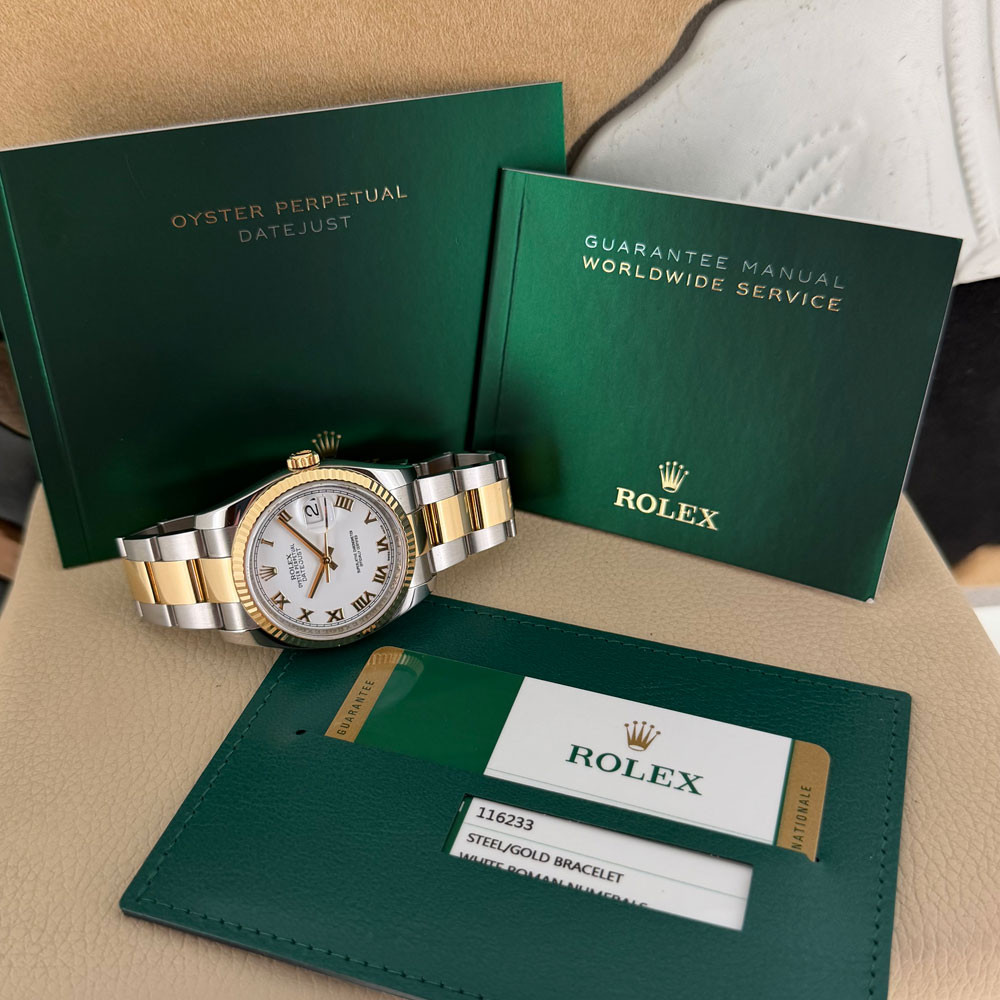 Rolex Datejust White Romans Dial 116233 1