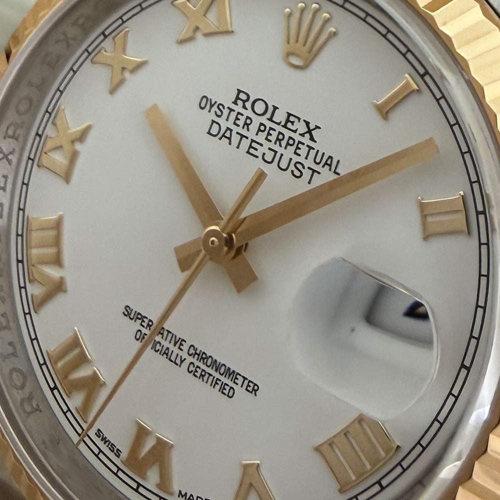 Rolex Datejust White Romans Dial 116233 5