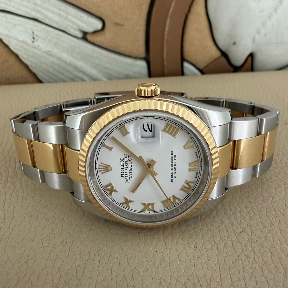 Rolex Datejust White Romans Dial 116233 7