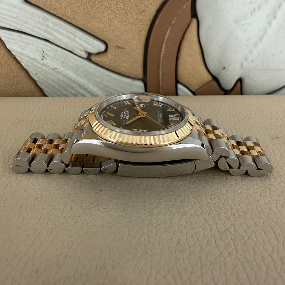 Rolex Datejust Olive Green Jubilee Diamonds 126233 11