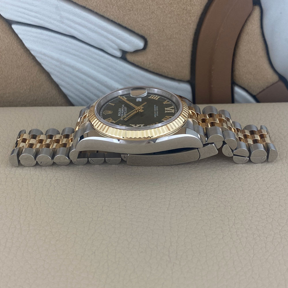 Rolex Datejust Olive Green Jubilee Diamonds 126233 12