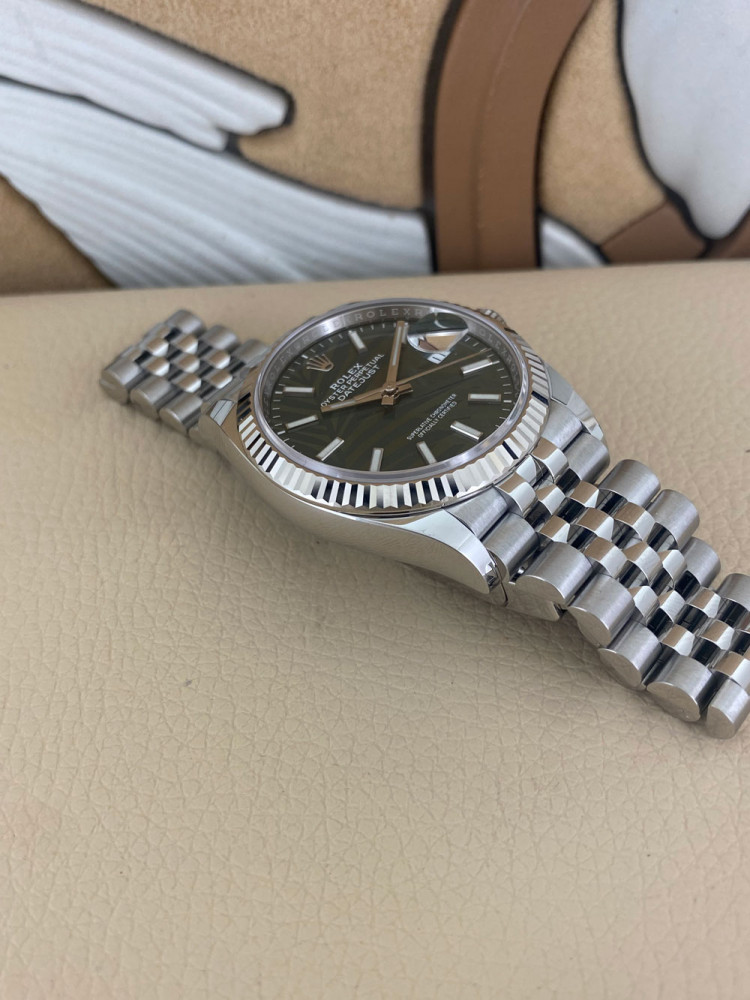 Rolex Datejust Olive Green Palm Motif  126234 13