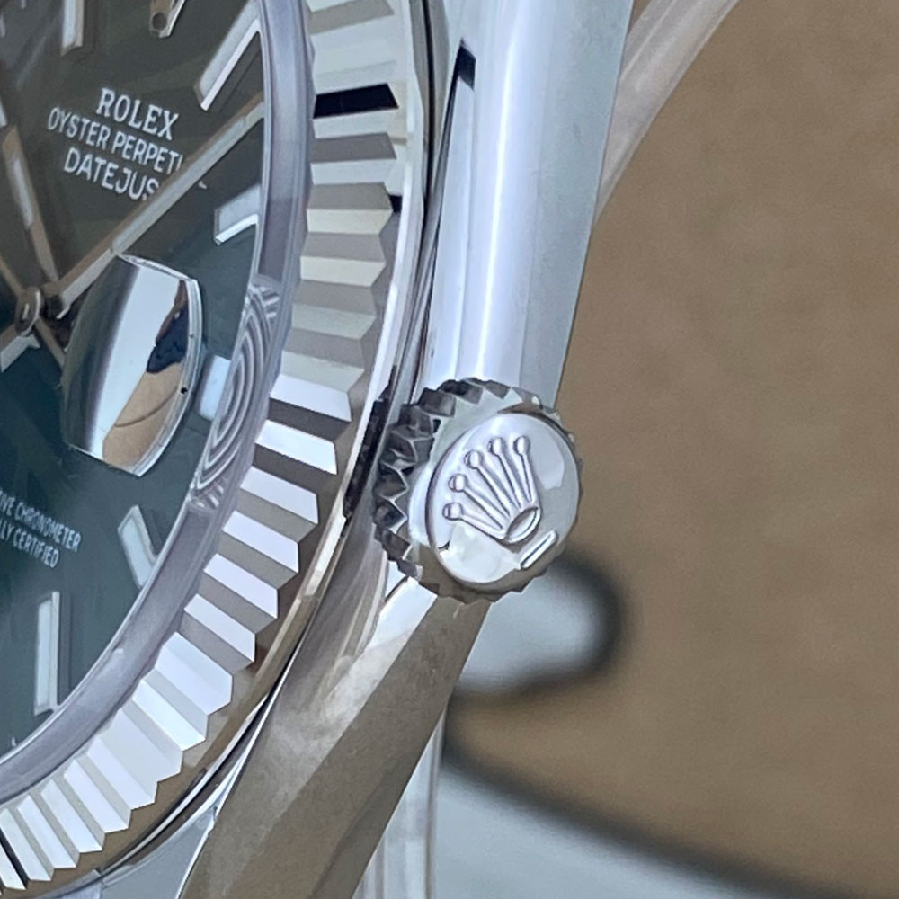 Rolex Datejust Olive Green Palm Motif  126234 4