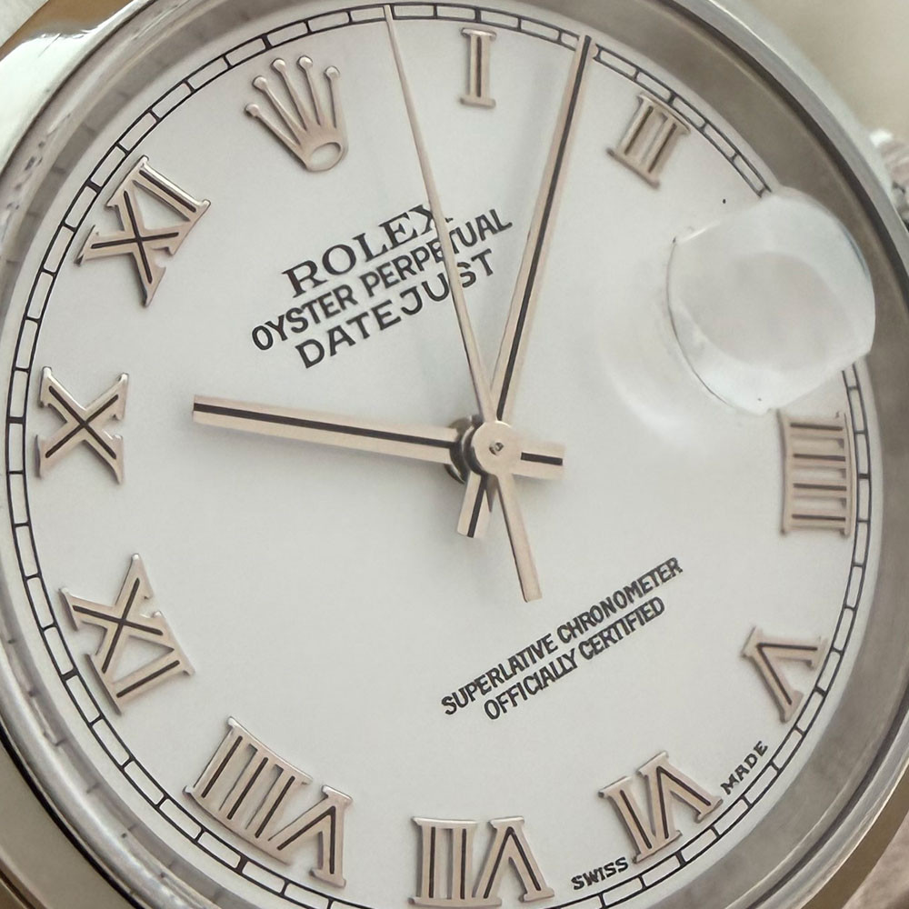 Rolex Datejust White Romans Dial 16200 6