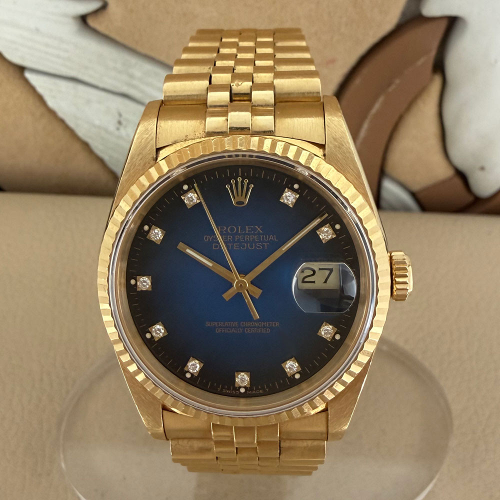 Rolex Datejust Blue Vignette Diamonds Dial 16238 0