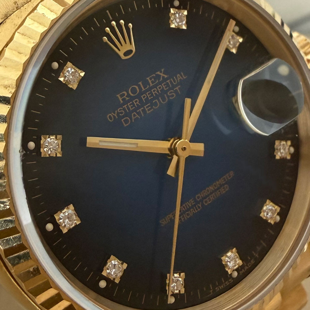 Rolex Datejust Blue Vignette Diamonds Dial 16238 5