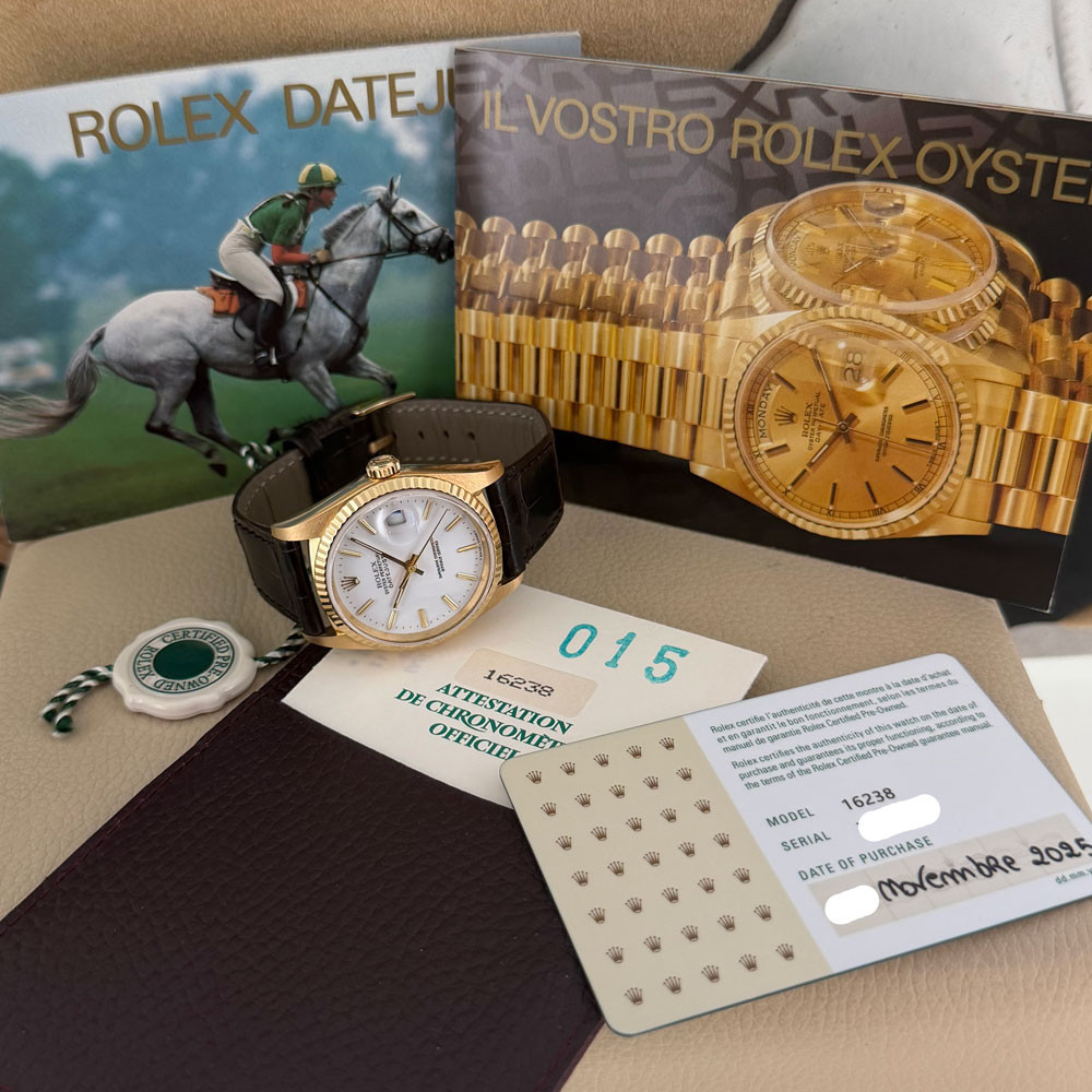 Rolex Datejust Pre Owned Cerificate 16238 1