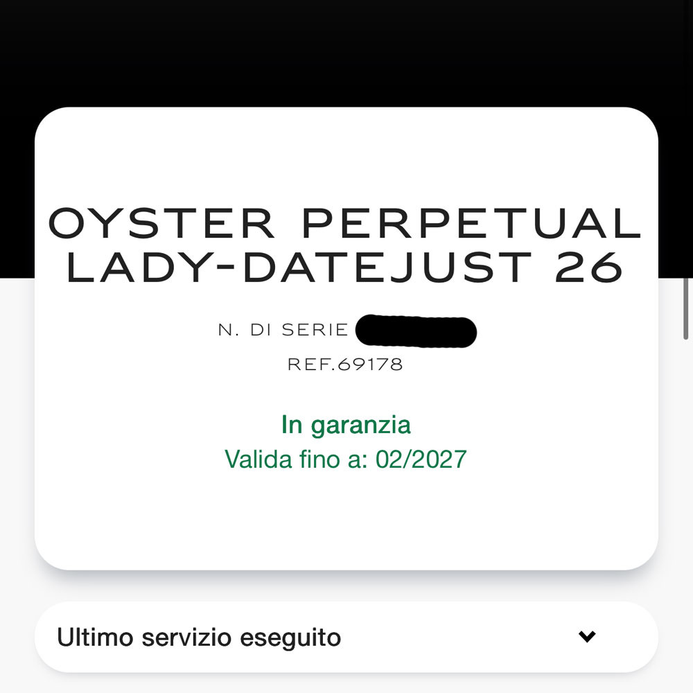 Rolex Datejust Lady Service 2025 69178 2
