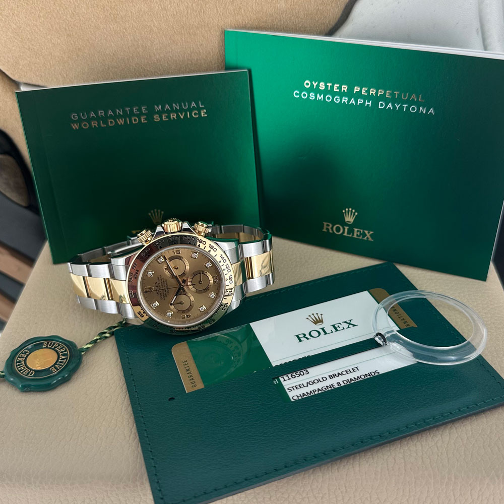 Rolex Daytona Champagne 8 Diamonds Dial 116503 1