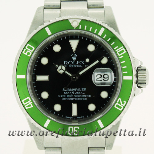 Rolex Submariner Ghiera Verde Green Bezel 16610LV