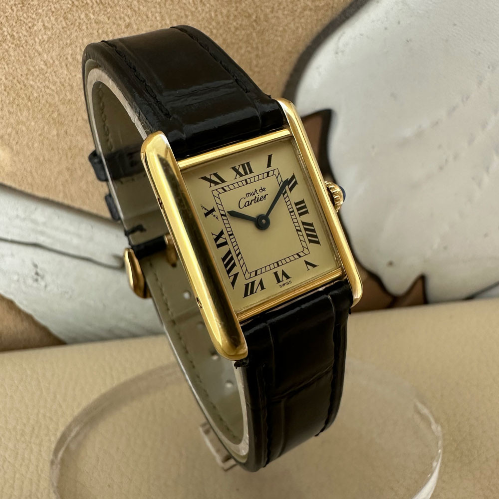 Cartier Must Tank Lady Vermeil 1613 2