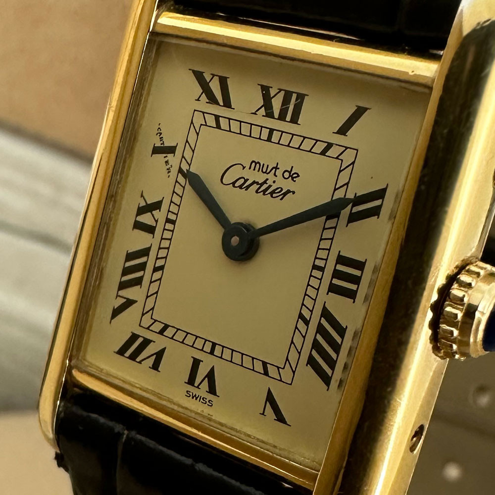 Cartier Must Tank Lady Vermeil 1613 4
