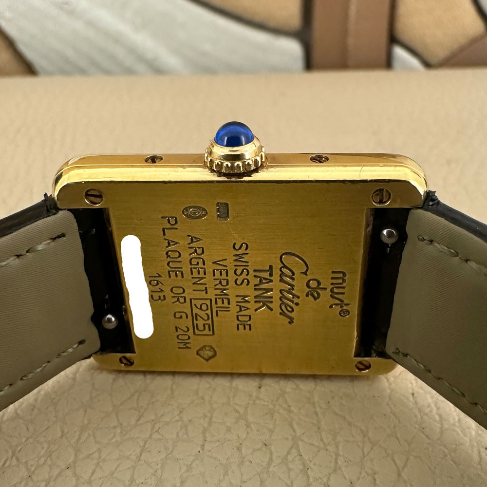 Cartier Must Tank Lady Vermeil 1613 7
