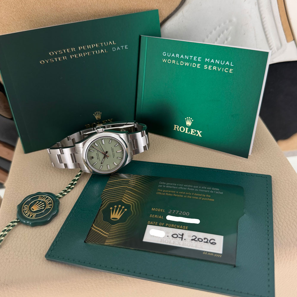 Rolex Oyster Perpetual 31mm Pistachio 277200 1