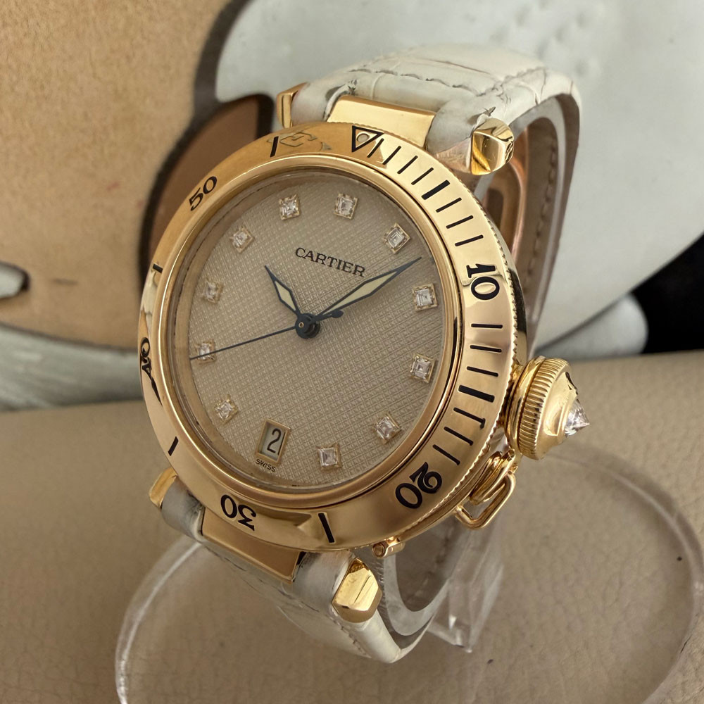 Cartier Pasha Diamonds Dial 1035 2