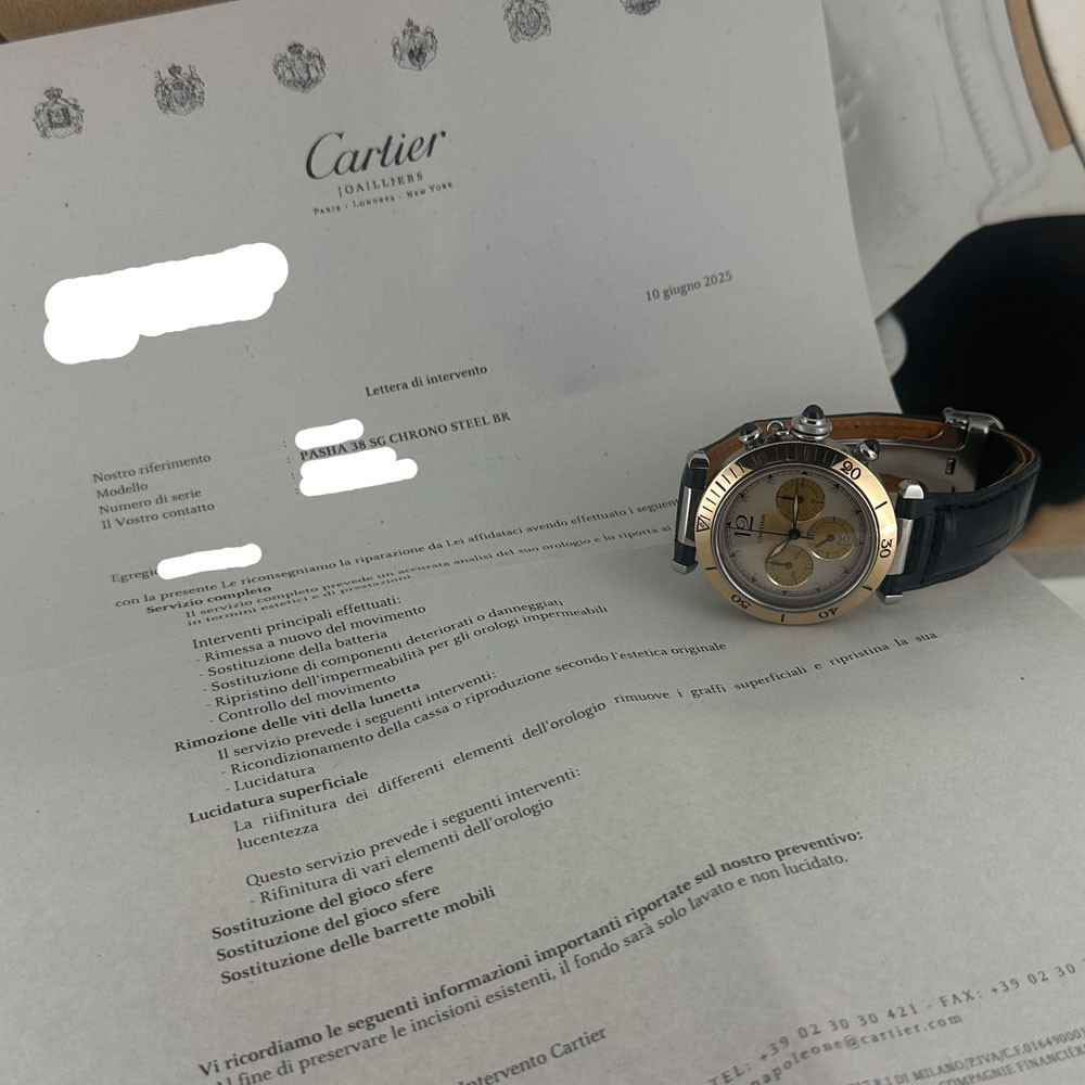 Cartier Pasha Chronograph Service 2025 1032 12