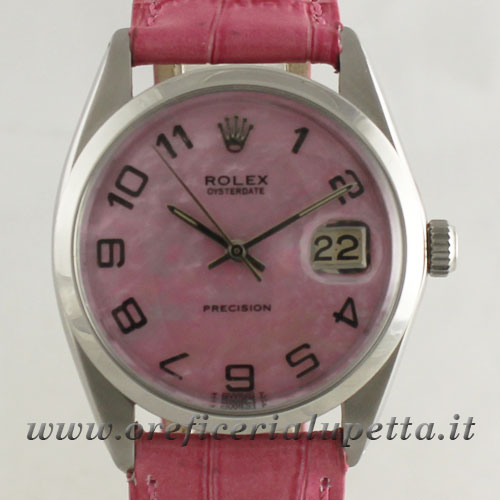Rolex Precision Quadrante Madreperla Rosa Aftermarket 6694