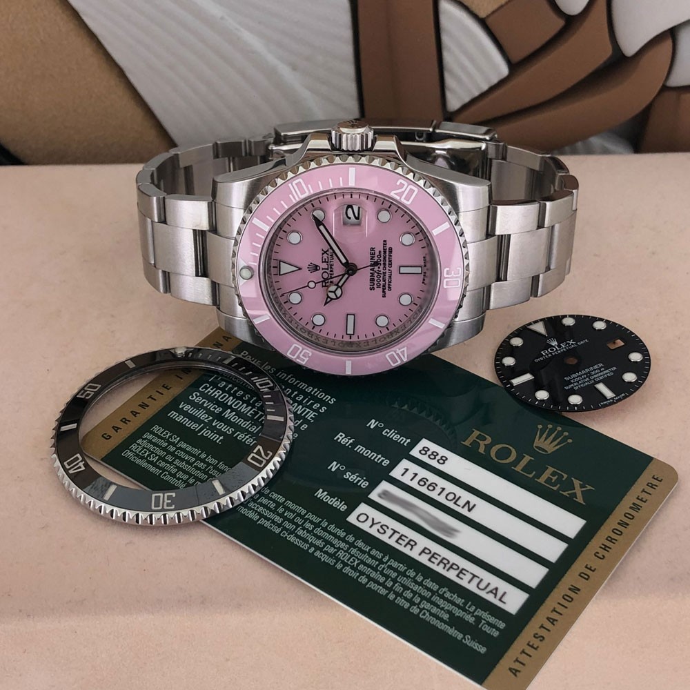 Acquisto \u003esubmariner rosa chiara ferragni Grande vendita - OFF 68%