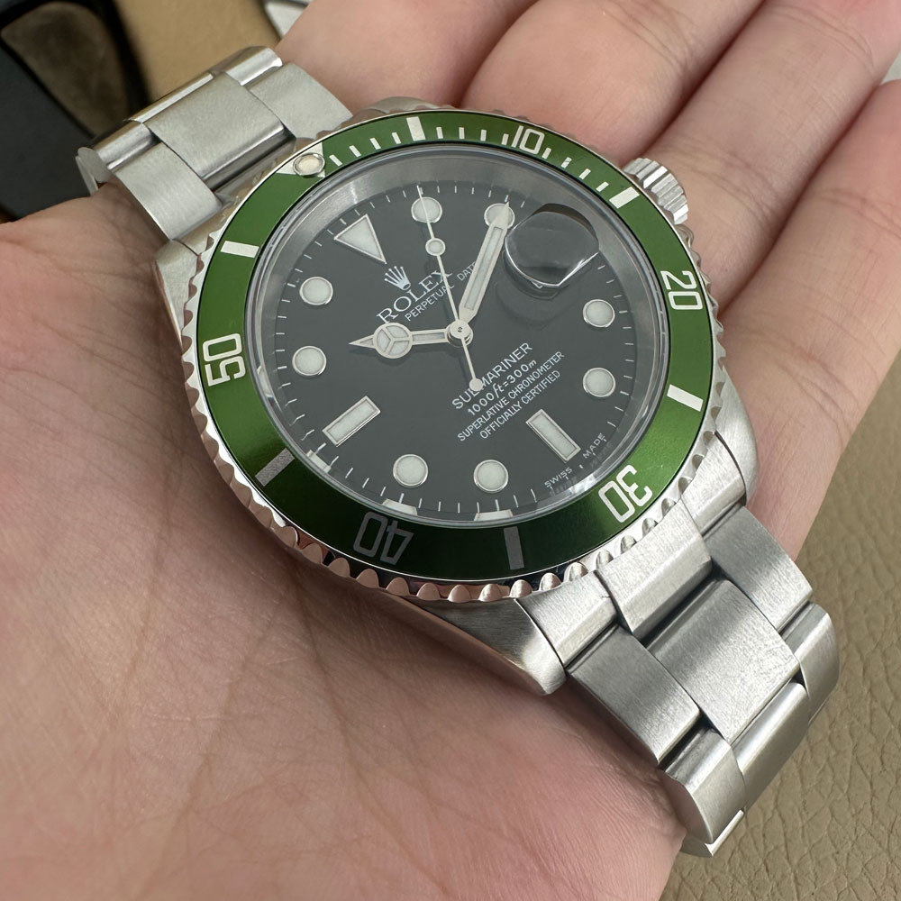Rolex Submariner Ghiera verde Fat Four Mark I 16610LV 10