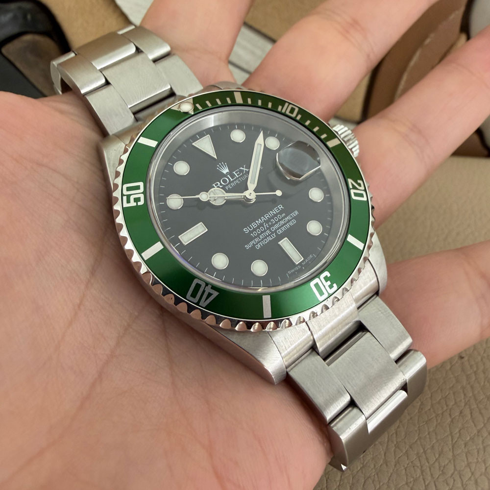 Rolex Submariner Ghiera Verde Green Bezel 16610LV 10