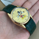 Rolex Date Gold Plated QUADRANTE CUSTOM AFTERMARKET MICKEY MOUSE TOPOLINO 15505 9